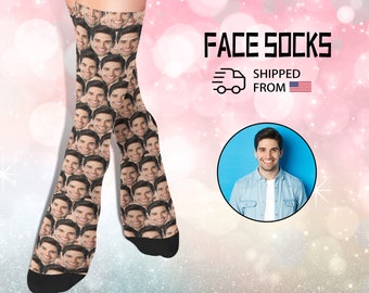 Benutzerdefinierte Gesicht Socken - benutzerdefinierte Foto Socke, benutzerdefinierte Socken, personalisierte Socken, glückliches frohes Weihnachtsgeschenk, Bild auf Socken, Fotogeschenk, Vatertag