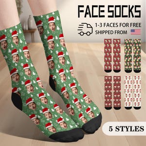 Personalized Face Christmas Socks: Custom Photo Gift