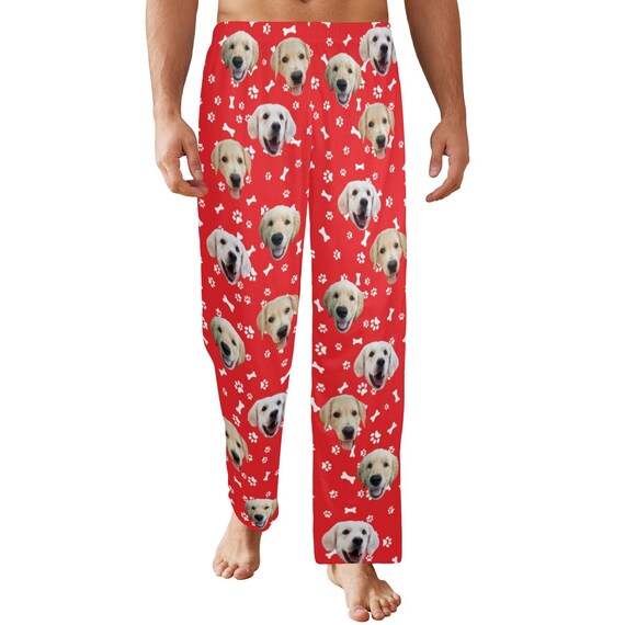 Pantalon Pyjama Personnalisé Avec Photo - Tissu Confortable - Cadeau Familial Drôle - Homme/Femme