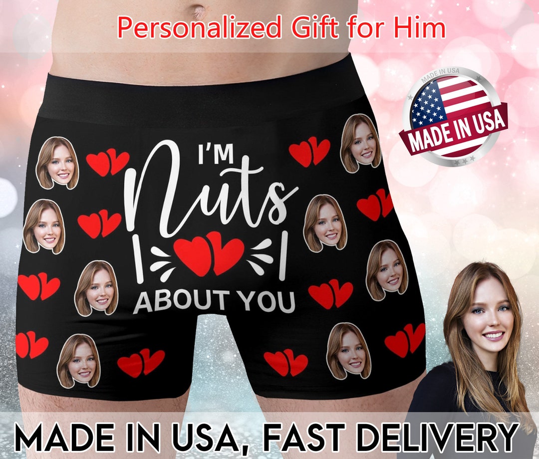 Custom Boxer Briefs for Men Personalized Face Photo Print Underwear ...