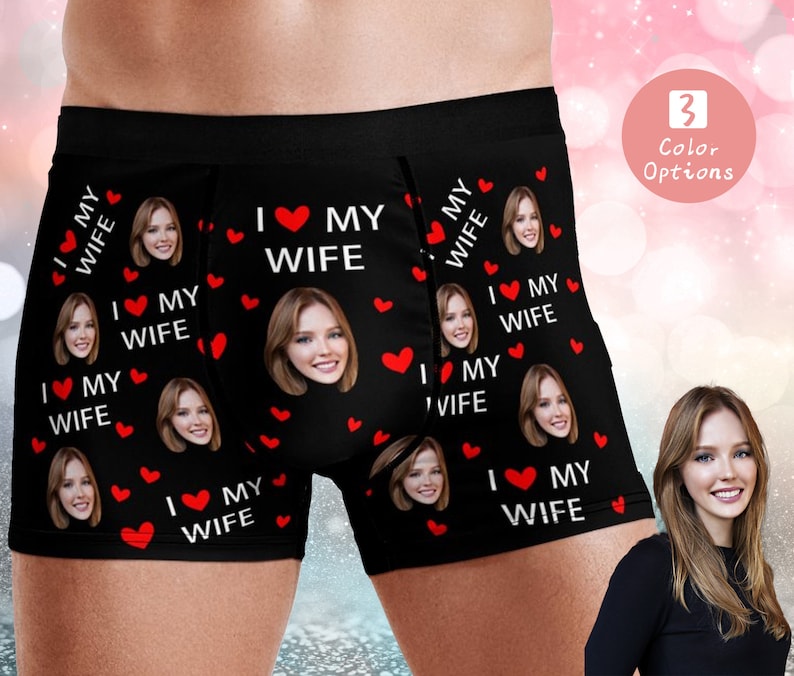 Personalized Face Boxers for Husband, Custom Wedding Gift for Bridegroom, Boxer with Face, Popular Anniversary Gift, Boyfriend Birthday Gift