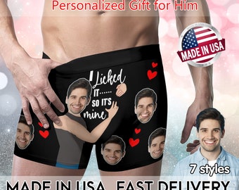 Personalized Face Boxers for Husband, Custom Wedding Gift for Bridegroom, Boxer with Face, Popular Anniversary Gift, Boyfriend Birthday Gift