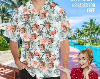Personalized Face Hawaiian Shirt: Custom Photo Print Vacation Shirt