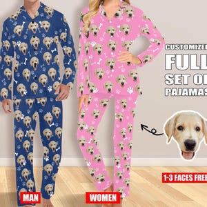 Custom Face Pajama Set: Personalized Photo Pajamas, Valentine&#39;s Gift