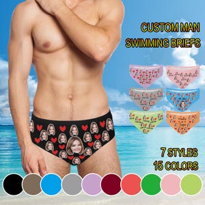 Custom Face Men&#39;s Swim Trunks: Personalized Photo Beach Shorts, Bachelor Party Gift