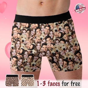 Cuecas personalizadas para homens, boxers personalizados com foto, cuecas com foto, boxers personalizados, boxers faciais, presente de dia dos pais para ele