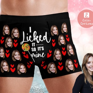 Cuecas boxer personalizadas para noivo, cuecas boxer personalizadas com foto para marido, cuecas com rosto para homens, presente para namorado, presentes de aniversário