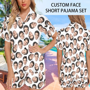 Custom Face Pajama Set: Personalized Photo Summer Pajamas