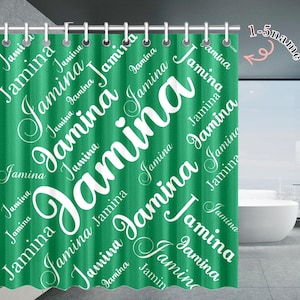 Handmade Custom Shower Curtain Personalized Photo Pattern Logo Curtain Water Proof Modern Bathroom Decor Housewarming Commemorative Gift