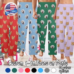 Custom Face Pajama Pants: Personalized Photo Gift for Family