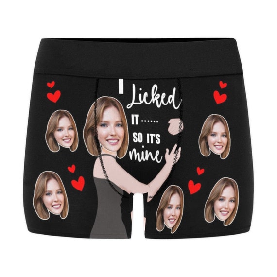 Custom Underwear With Face Personalized I Licked It so Its Mine Boxers With  Photo Anniversary Birthday Gifts for Boyfriend Gifts for Husband 
