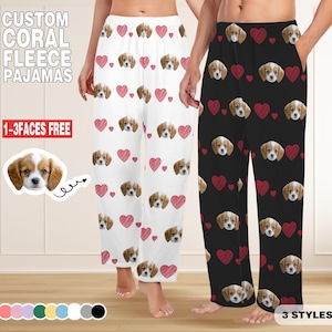 Custom Photo Pajama Pants: Coral Fleece Personalized Trousers