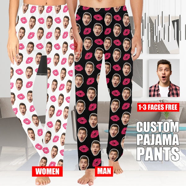 Personalized Pajamas Skeleton Pants - Upload Photo - Halloween Gift Idea For Women/ Kids - Have A Spooky Day