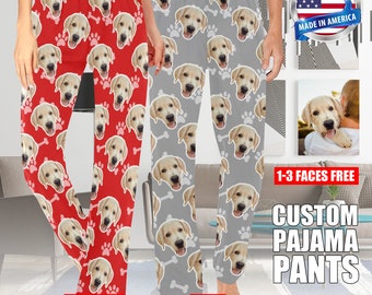 Custom Face Pajama pants for woman man,Personalized Pajama pants with face,Custom Pajamas pants,Custom dog face pants,Birthday Day gift