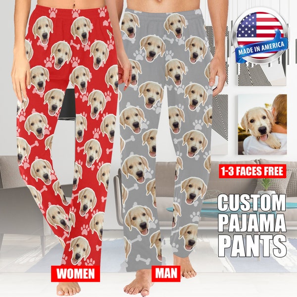 Custom Face Pajama pants for woman man,Personalized Pajama pants with face,Custom Pajamas pants,Custom dog face pants,Birthday Day gift