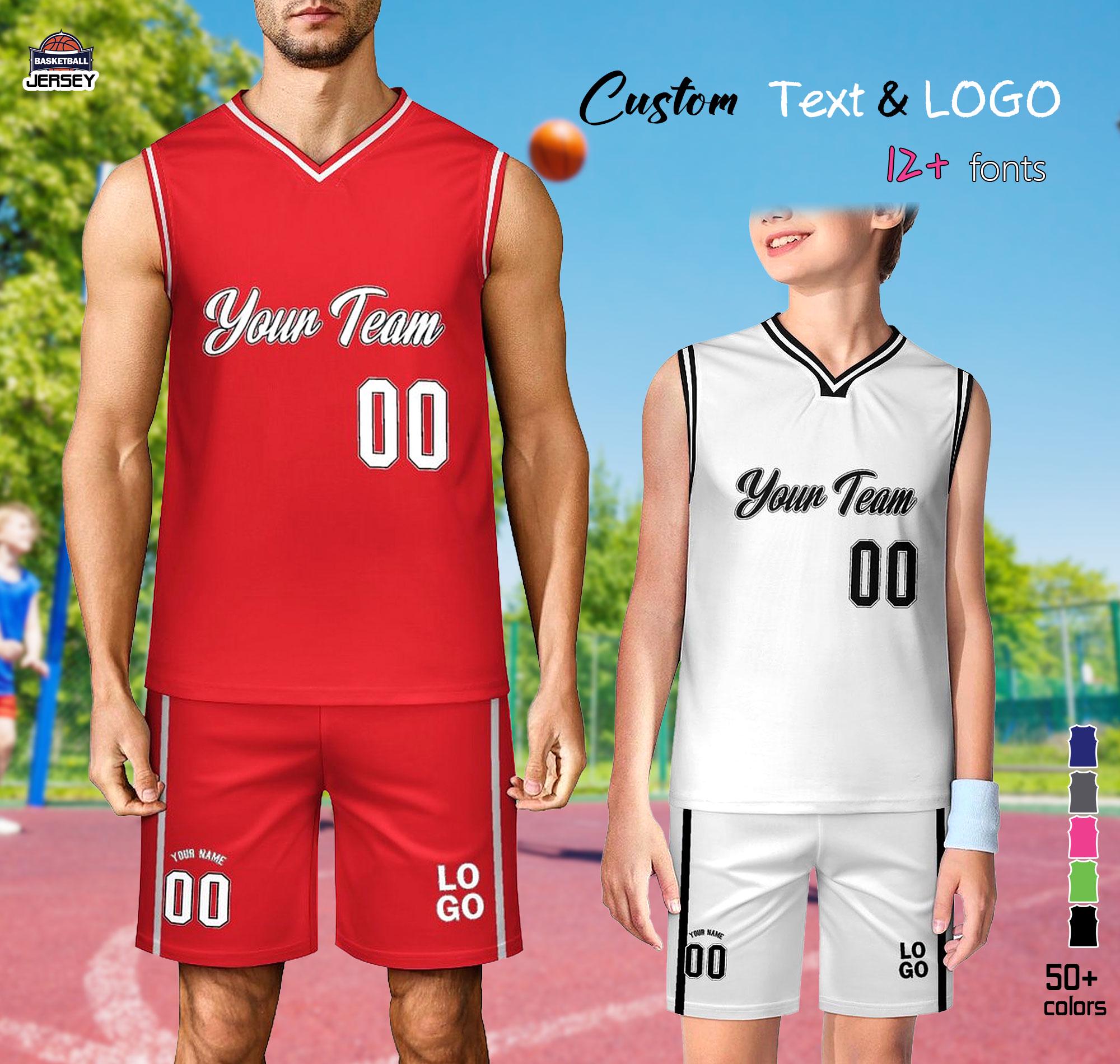 YiZYiF Basketball Trikot Set Für Jungen - 2-teiliges Jersey Mit Shorts Größe 110-170