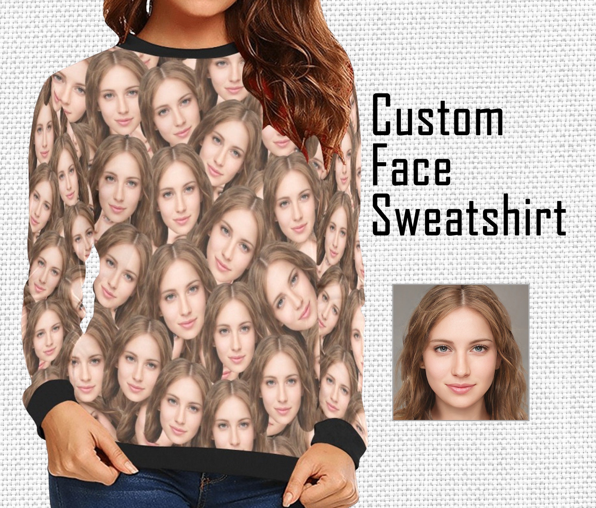 custom face sweatshirt