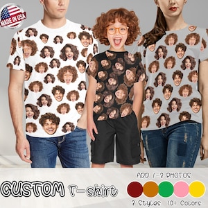 Custom Face All-Over Print T-Shirt: Personalized Photo Gift