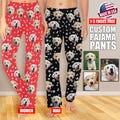 Custom Pet Photo Pajama Pants, Personalized Dog Face Pajamas, Christmas Sleepwear For Pet Lover