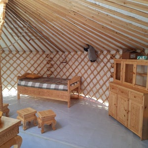 Mongolian Yurt with Furnitures, Handmade Traditional Mongolian Ger for Camping, AirBnB Renting, Backyard Retreating, and Off-grid Living image 5