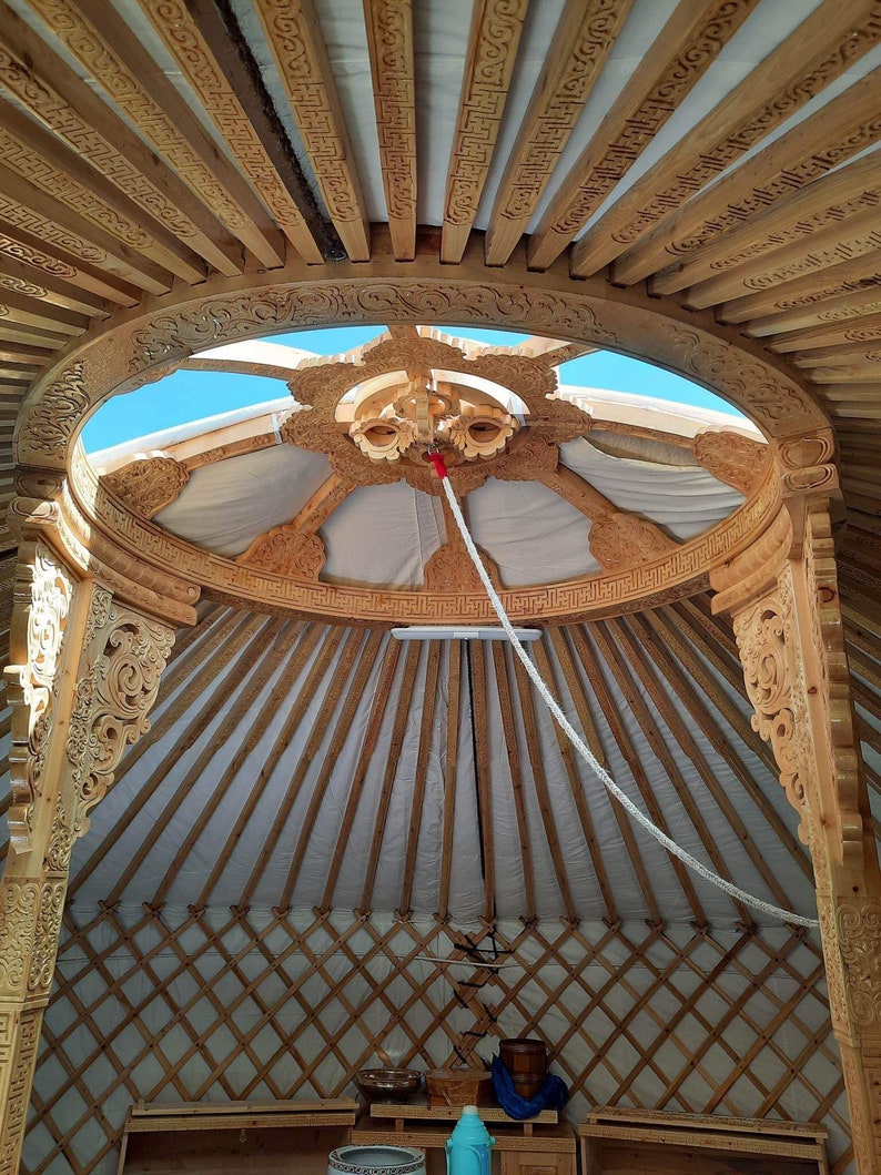 Mongolian Yurt with Furnitures, Handmade Traditional Mongolian Ger for Camping, AirBnB Renting, Backyard Retreating, and Off-grid Living image 1