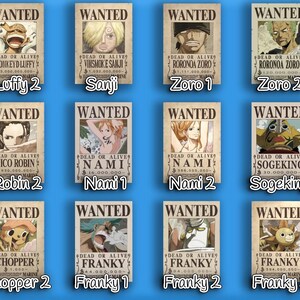 Posavasos de One Piece - Set de posavasos de madera, regalo de manga - Decoración de Luffy, Nami y Robin imagen 4