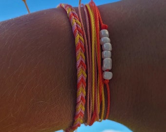 Set of Three Ajustable Waterproof Bracelets | Pura Vida Style Bracelets