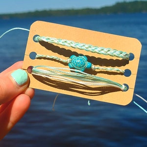 Sea Animal Adjustable Waterproof Bracelet Set of Three | Pura Vida Style Bracelet Set