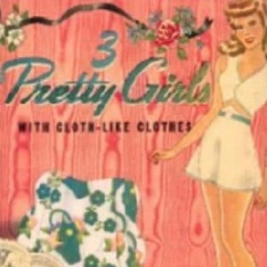 PDF Bambole di carta vintage / 3 bellissime bambole di carta per ragazze / Stampabile-Stampa-Taglia-Gioca / INGLESE / Download digitale