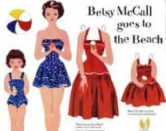 PDF Vintage Paper Dolls | Paper Doll Betsy | Printable-Print-Cut-Play | ENGLISH | Digital Download