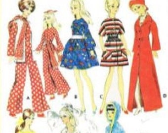 PDF vintage Barbie 11-1/2" Patron de couture | Vêtements de garde-robe pour poupées 11-1/2" | ANGLAIS | Téléchargement numérique