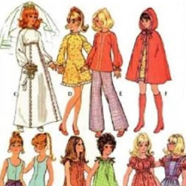 PDF Vintage Barbie 11-1/2" Sewing Pattern | Wardrobe Clothes for Dolls 11-1/2" | ENGLISH | Digital Download