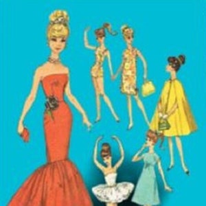 PDF Vintage Fashion Dolls 11-1/2&quot; Sewing Pattern | Wardrobe Clothes for Dolls 11-1/2&quot; | ENGLISH | Digital Download