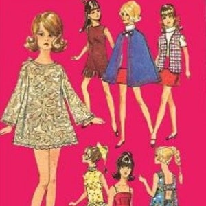 PDF Vintage Barbie 11-1/2" Sewing Pattern | Wardrobe Clothes for Dolls 11-1/2" | ENGLISH | Digital Download