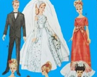 PDF Vintage Barbie and Ken 11-1/2" - 12" Sewing Pattern | Wardrobe Clothes for Dolls 11-1/2" - 12"  | ENGLISH | Digital Download