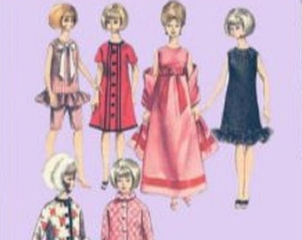PDF Vintage Barbie 11-1/2" Sewing Pattern | Wardrobe Clothes for Dolls 11-1/2" | ENGLISH | Digital Download
