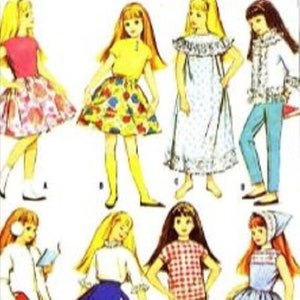 PDF Vintage Fashion Dolls 9&quot; Sewing Pattern | Wardrobe Clothes for Dolls 9&quot; | ENGLISH | Digital Download
