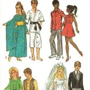 PDF Vintage Fashion Dolls 11-1/2&quot; Sewing Pattern | Wardrobe Clothes for Dolls 11-1/2&quot; | ENGLISH | Digital Download