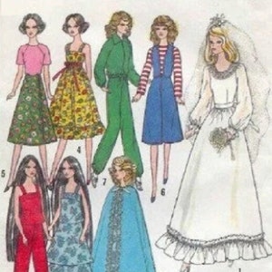 PDF Vintage Barbie 11-1/2" - 12-1/2" Sewing Pattern | Wardrobe Clothes for Dolls 11-1/2" - 12-1/2" | ENGLISH | Digital Download