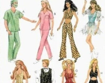 Patron de couture PDF Barbie vintage 11-1/2"-12-1/2" | Garde-robe pour poupées 11-1/2" - 12-1/2" | FRANÇAIS | Téléchargement numérique