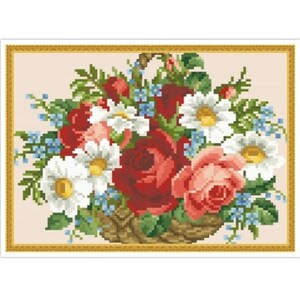 PDF Antique Sampler Counted Vintage Cross Stitch Pattern | Berlin Woolwork | Vintage Scheme | Reproduction Scheme Cross Stitch 19th century