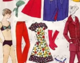 PDF Vintage Paper Dolls | Paper Doll with Outfits | Printable-Print-Cut-Play | ENGLISH | Digital Download