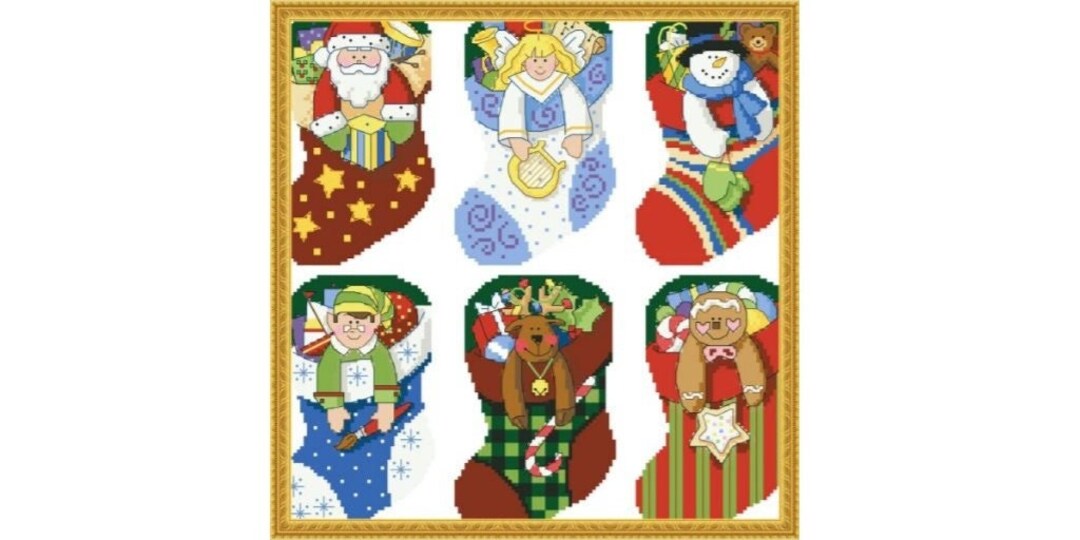 PDF Vintage Cross Stitch Pattern Christmas Stocking Etsy