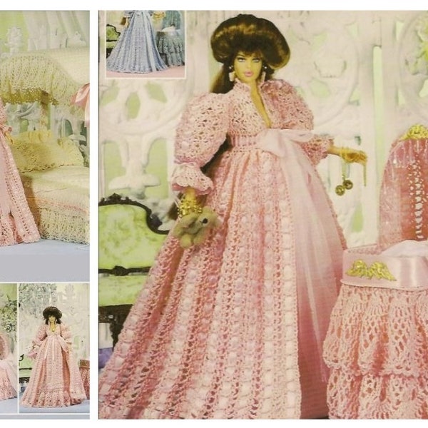 PDF Vintage Barbie 11-1/2" Crochet Pattern | Luxury Dress Crochet Patterns for Dolls 11-1/2" | ENGLISH | Digital Download