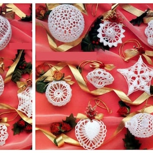 PDF Vintage Crochet Pattern | Christmas Pattern | Crochet Pattern Christmas Romance Ornaments | ENGLISH | Digital Download