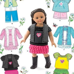 PDF Vintage Simplicity 1902 Dolls 18" Sewing Pattern | Wardrobe Clothes for Dolls 18" | French | Digital Download