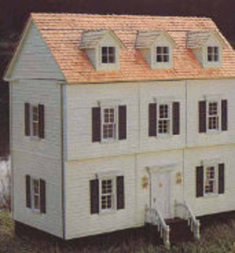 PDF Vintage Pattern Building a Dollhouse 3 Stiyles - Victorian, Colonial, Georgian | 1" to 1" Scale | ENGLISH | Digital Download image 4