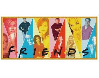 PDF Counted Vintage Cross Stitch Pattern | Friends | 2 Sizes | Highly Detailed Cross Stitch Pattern