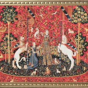 PDF Counted Vintage Cross Stitch Pattern | The Lady with the Unicorn | Late 15th century | 4 Sizes | Highly Detailed Cross Stitch Pattern