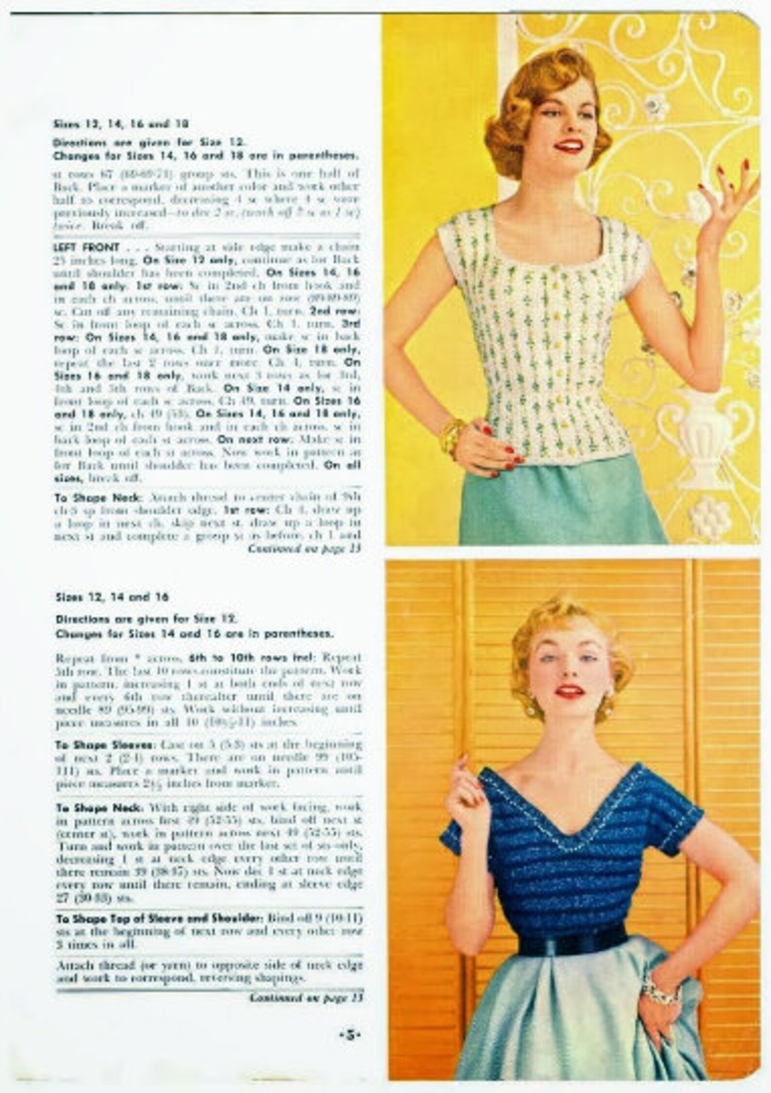 PDF Vintage Knitting and Crochet Pattern Vintage Knitting Etsy
